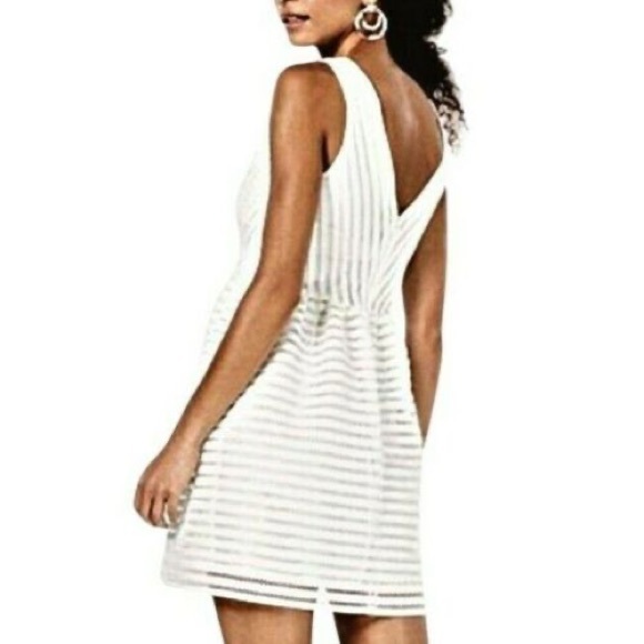 Bar III - Womens Illusion-Stripe Fit & Flare Dress - Size 10 NWT - Picture 3 of 12